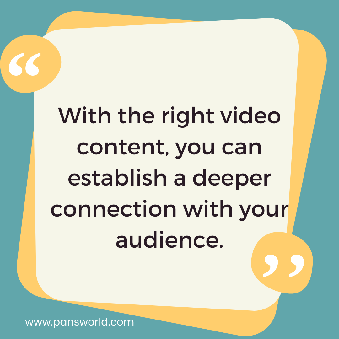 With the right video content, you can establish a deeper connection with your audience. With the right video content, you can establish a deeper connection with your audience.