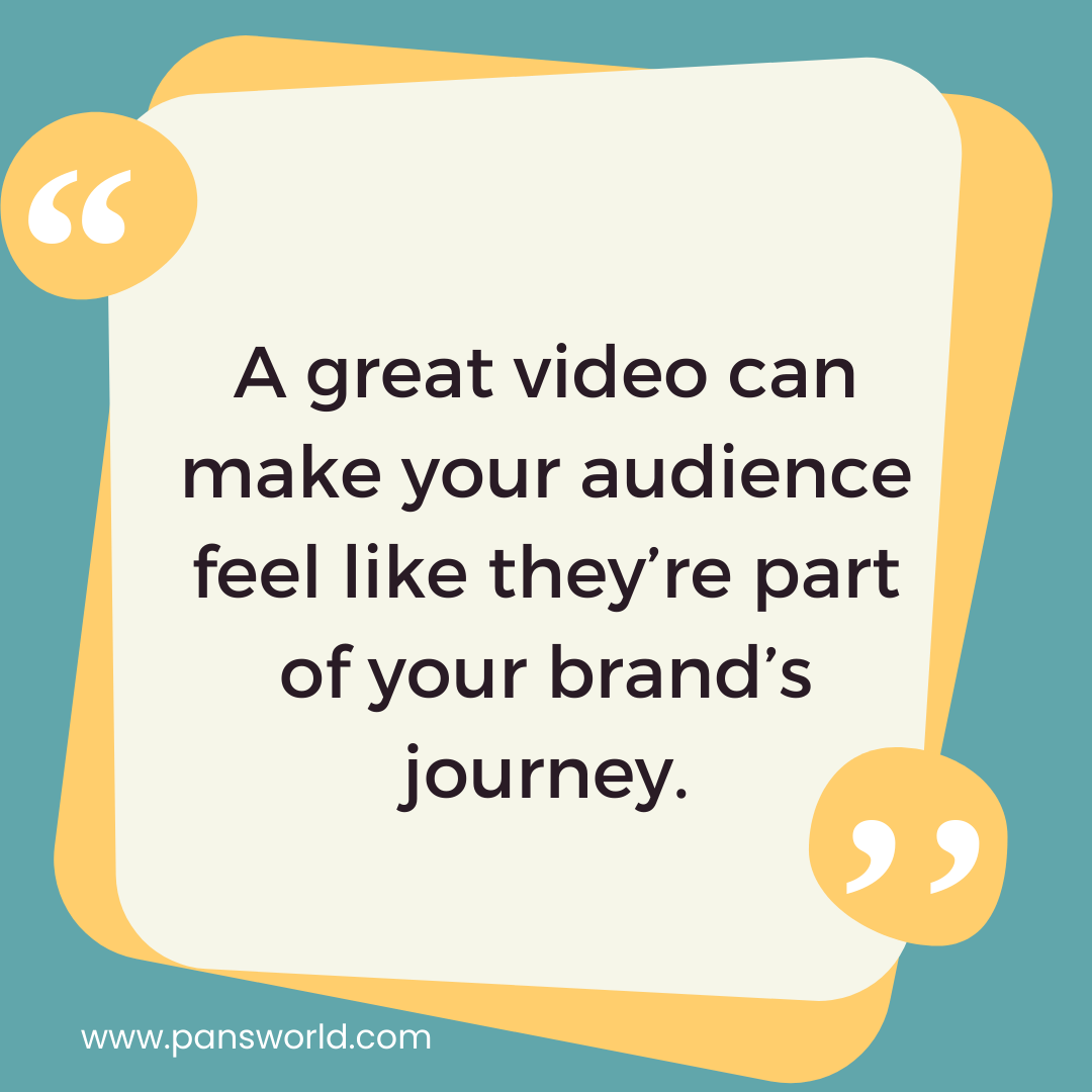 A great video can make your audience feel like they’re part of your brand’s journey. A great video can make your audience feel like they’re part of your brand’s journey.